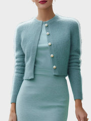 Molly – Klassisches Strickset für Damen mit kurzem Cardigan und Midikleid – Ansicht 2