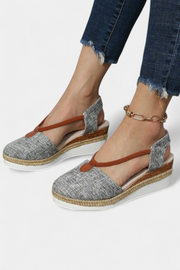 Damen-Sandalen Eunate mit Jute-Effekt und geschlossener Spitze – Ansicht 4