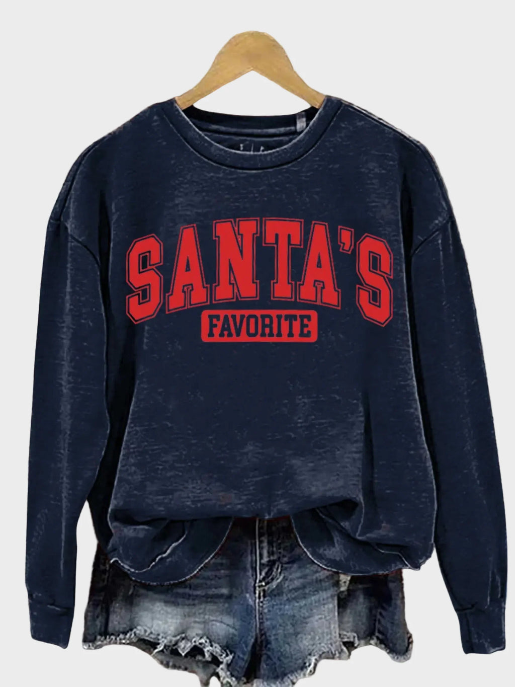 Shana | Lässiges Damen-Sweatshirt aus Baumwolle mit Weihnachtsmuster und künstlerischem Druck