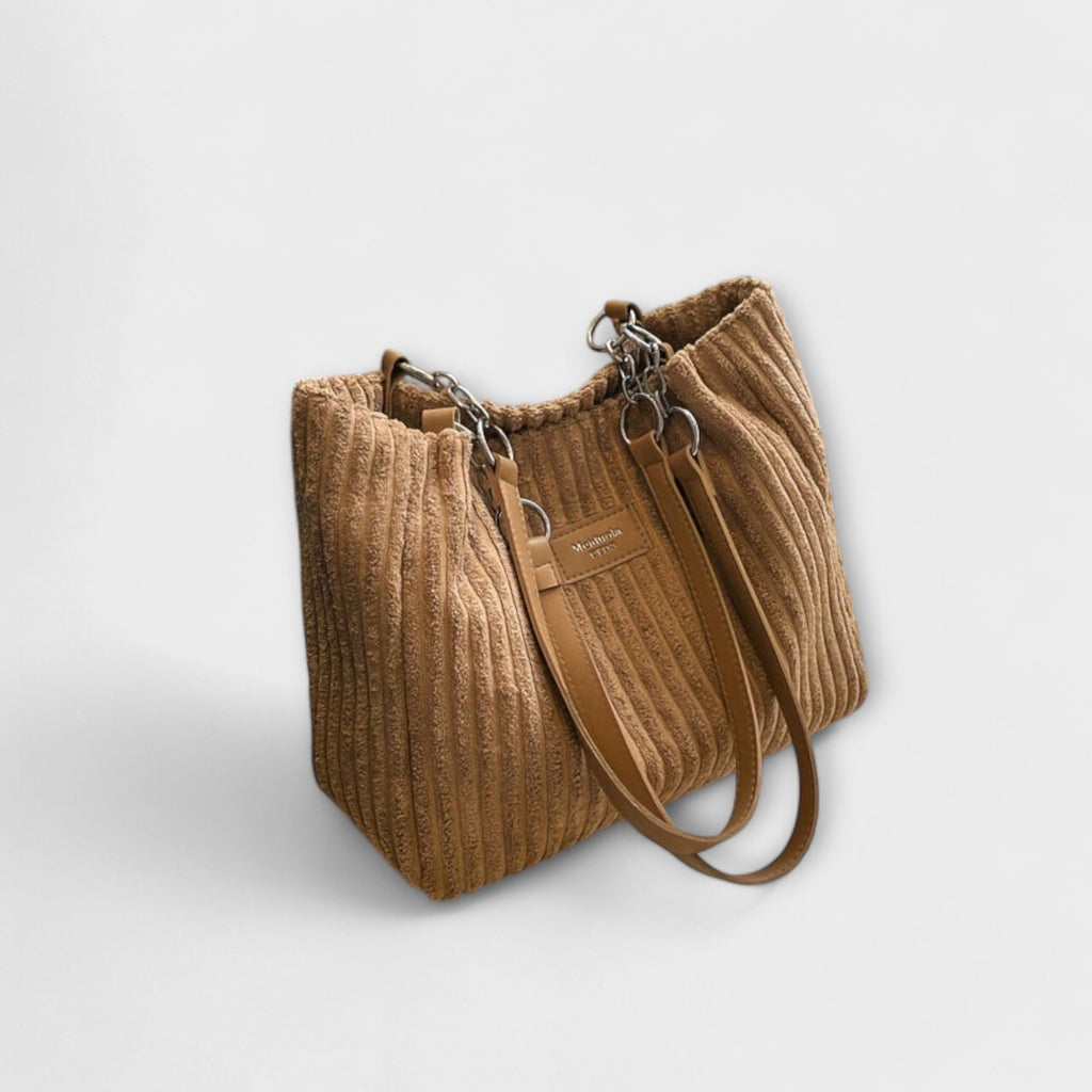 Xella - Schultertasche aus weichem Cord