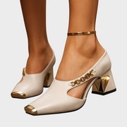 Irene – Metallische Pumps für Damen mit offenem Schnitt – Ansicht 8