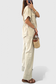 Lani – Lockeres zweiteiliges Damen-Set mit Hemd und gerader Hose – Ansicht 3