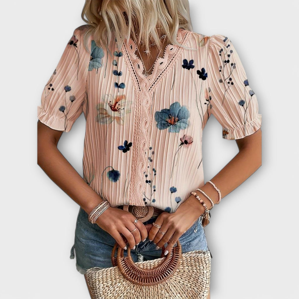 Emily - Modische Bluse mit V-Ausschnitt