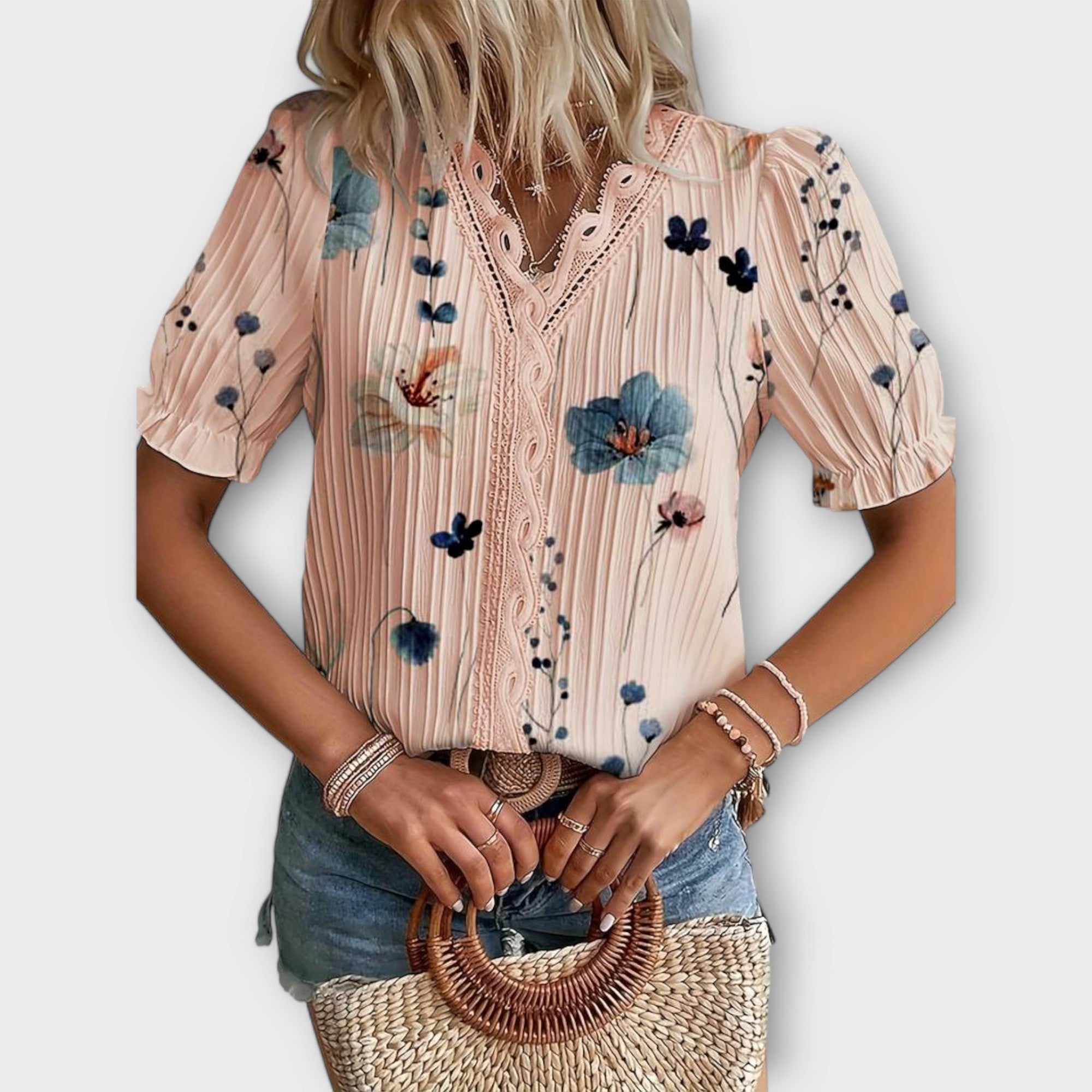 Emily - Modische Bluse mit V-Ausschnitt