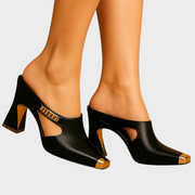 Irene – Metallische Pumps für Damen mit offenem Schnitt – Ansicht 9