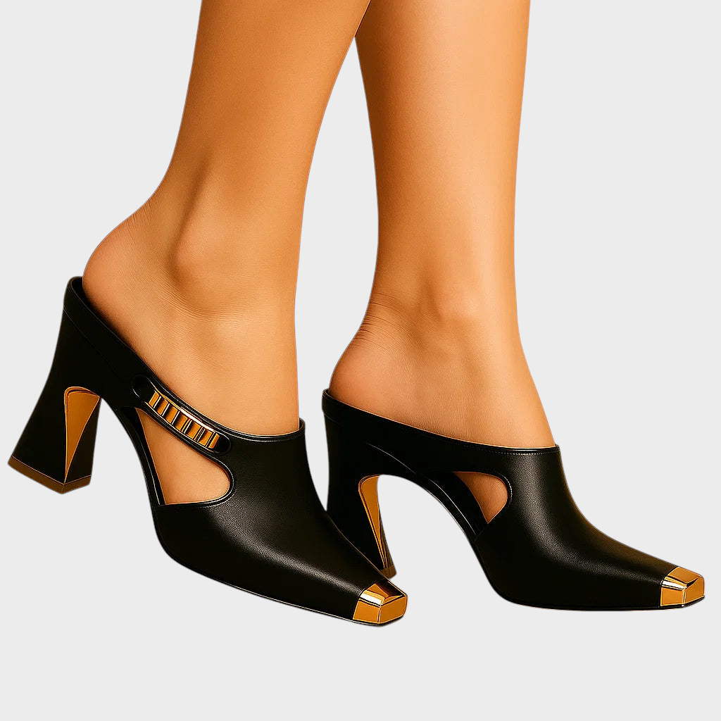 Irene – Metallische Pumps für Damen mit offenem Schnitt – Ansicht 9