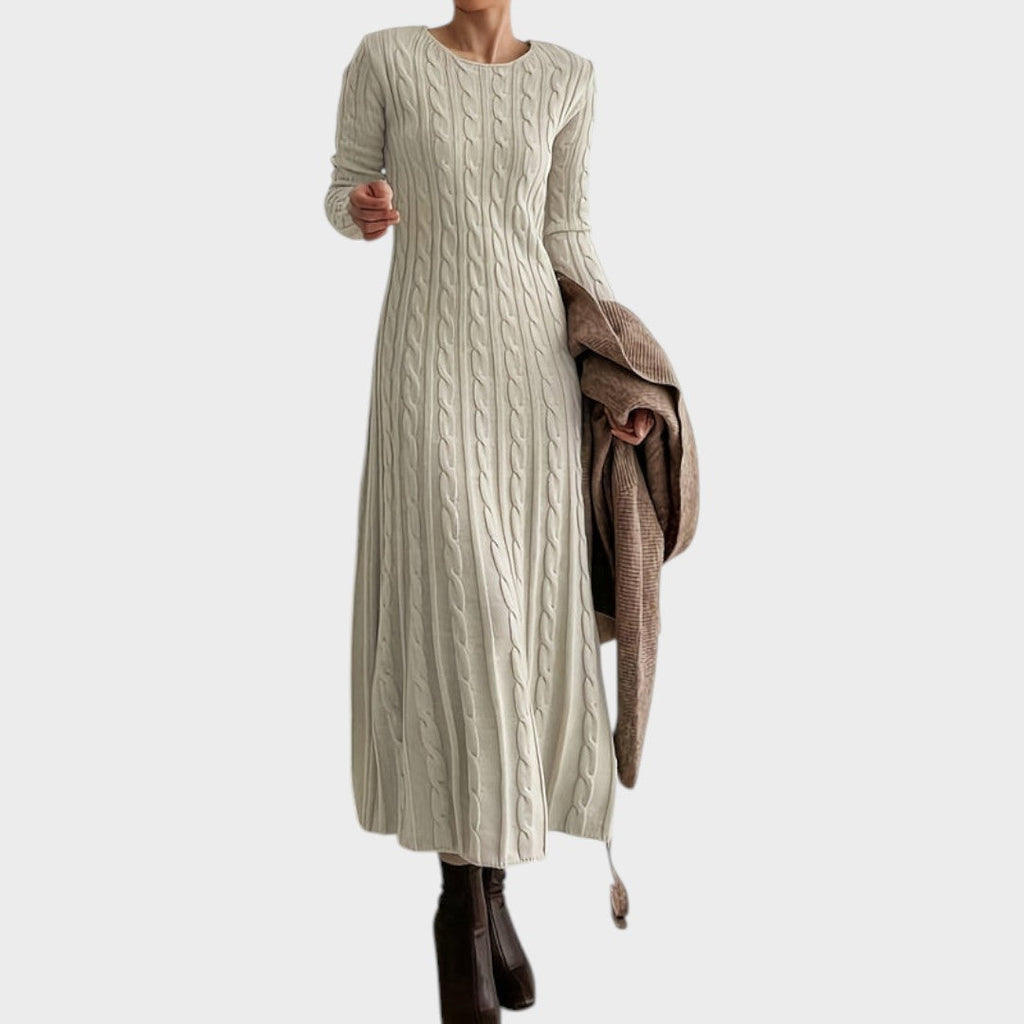 Evelyn | Bequemer Maxi-Jumpsuit aus Zopfstrick