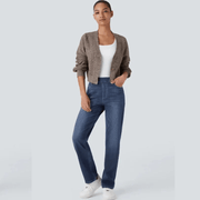 Elastische High-Waist-Jeans für Damen