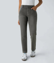 Elastische High-Waist-Jeans für Damen – Ansicht 8