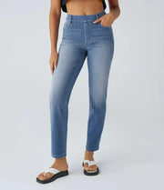 Elastische High-Waist-Jeans für Damen – Ansicht 5