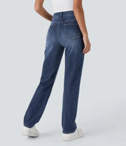 Elastische High-Waist-Jeans für Damen – Ansicht 2