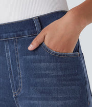 Elastische High-Waist-Jeans für Damen – Ansicht 3