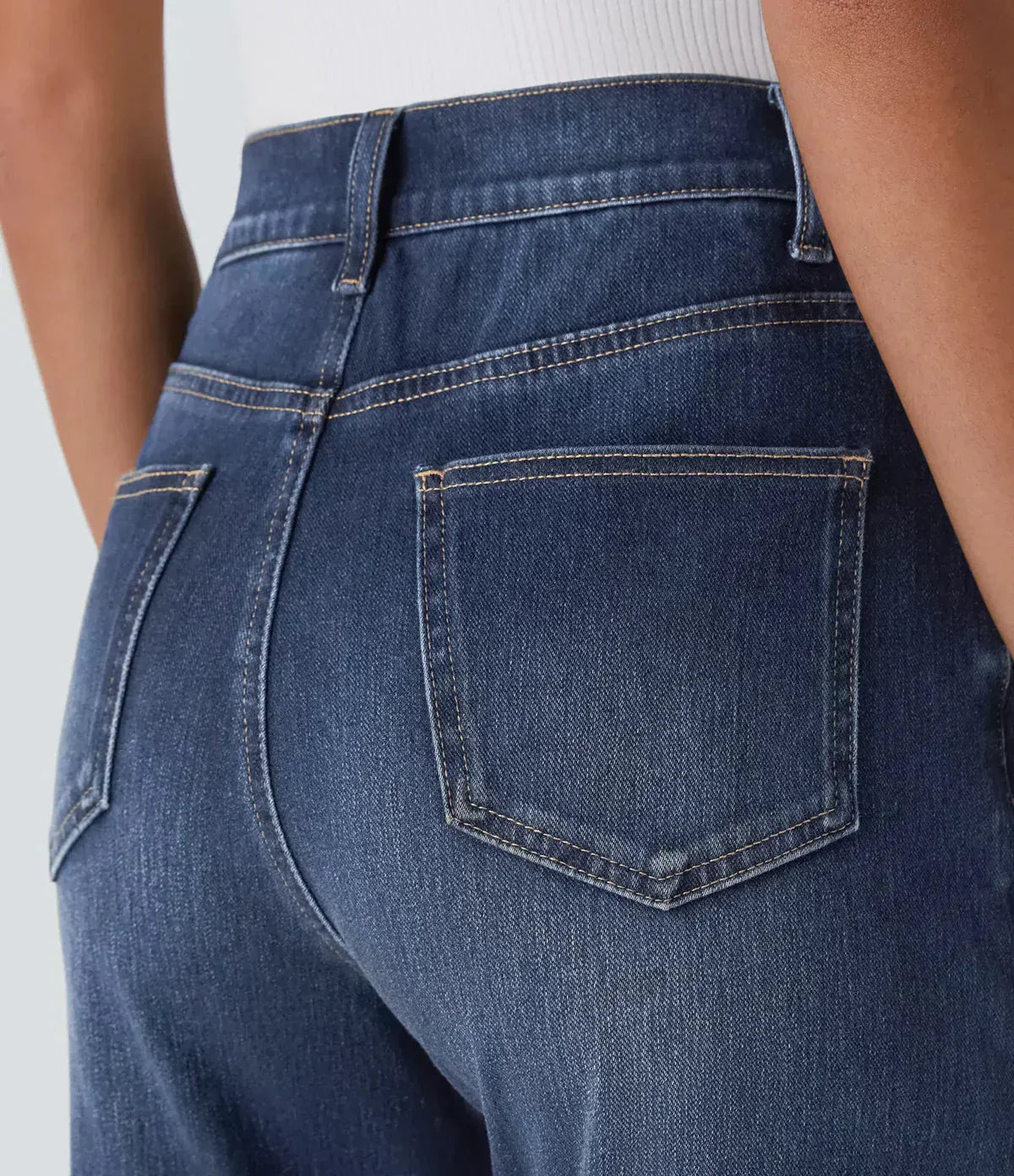 Elastische High-Waist-Jeans für Damen – Ansicht 4