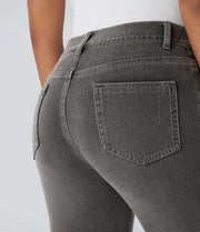 Elastische High-Waist-Jeans für Damen – Ansicht 9