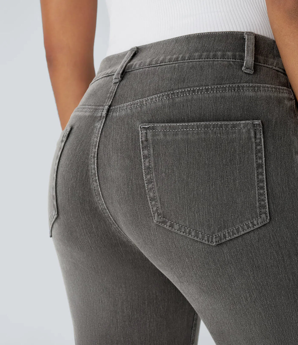 Elastische High-Waist-Jeans für Damen – Ansicht 9