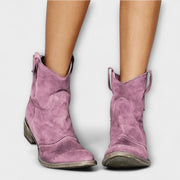 Damen-Wildlederstiefeletten Sami im Western-Stil – Ansicht 5