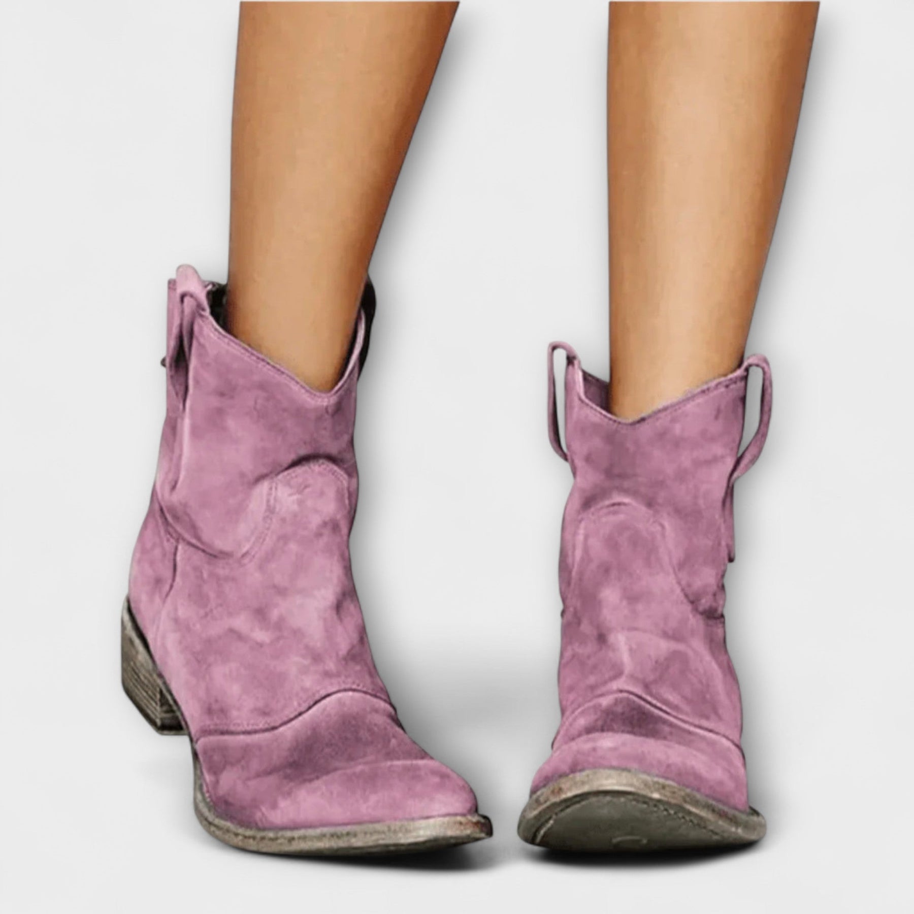 Damen-Wildlederstiefeletten Sami im Western-Stil – Ansicht 5