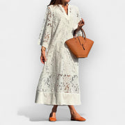Eliza – Leichtes Baumwollkleid für Damen mit Spitze – Ansicht 2