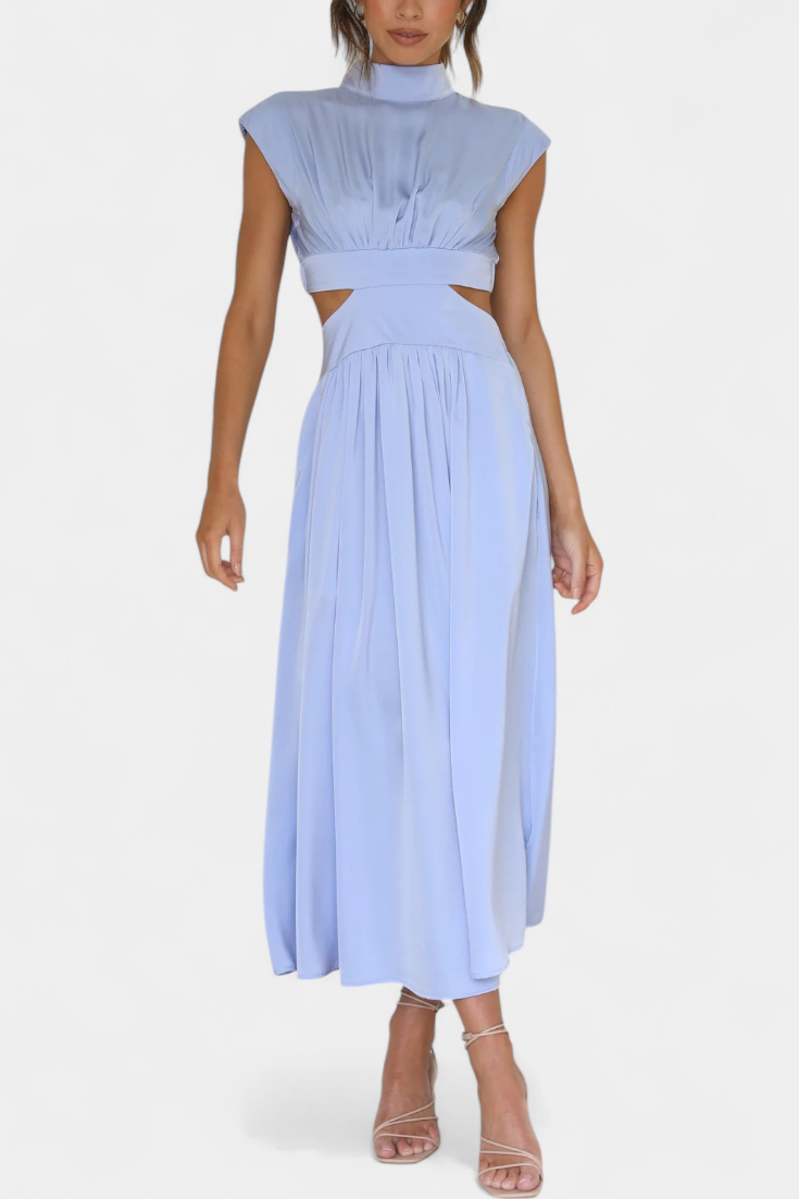 Jocelyn – Kleid-Set für Damen mit hohem Ausschnitt und Seitenschlitz – Ansicht 13
