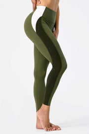 Zweifarbige Leggings mit hohem Bund für Damen – Ansicht 2