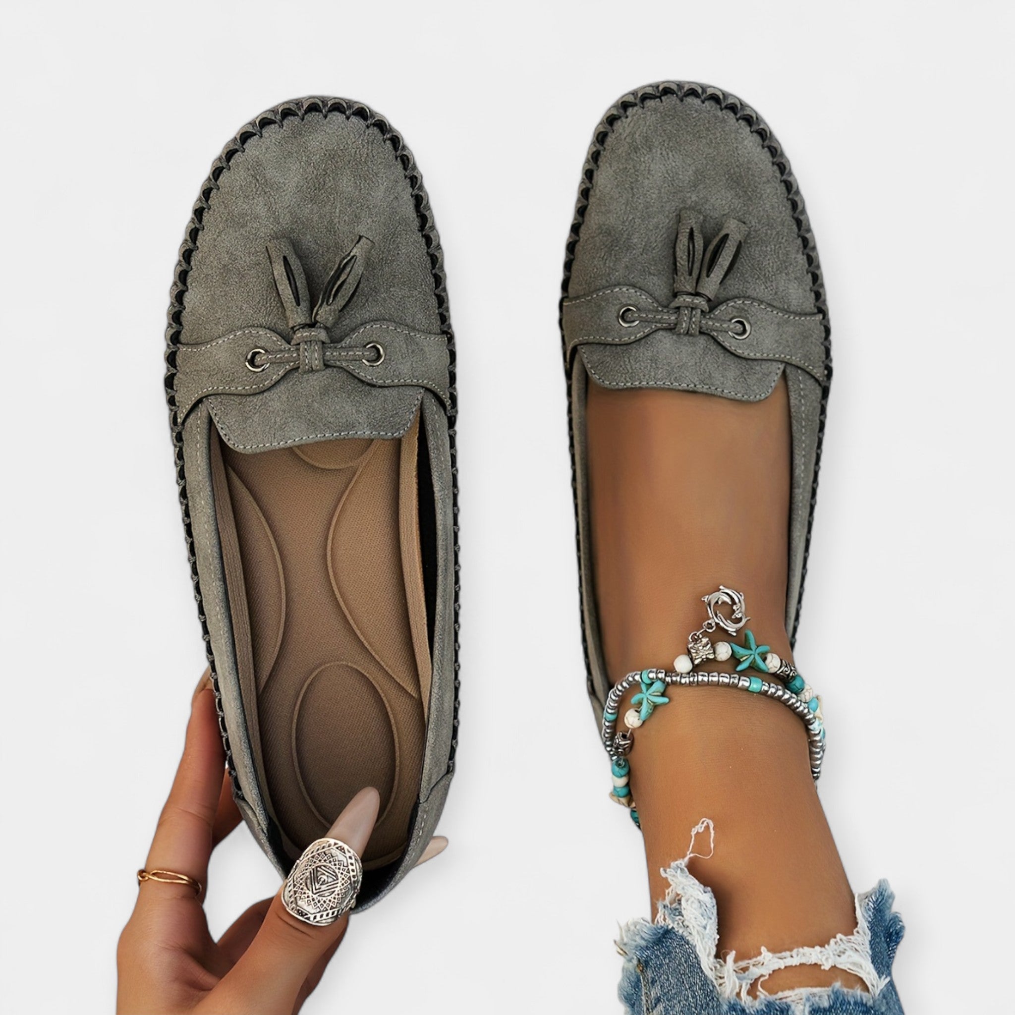 Ballerinas mit Schleife im Stil