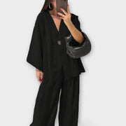 Damen-Freizeitset Jacqueline mit Top und Hose – Ansicht 2