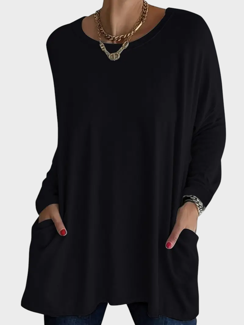 Clohe – Lange Oversize-Bluse für Damen mit Taschen – Ansicht 2