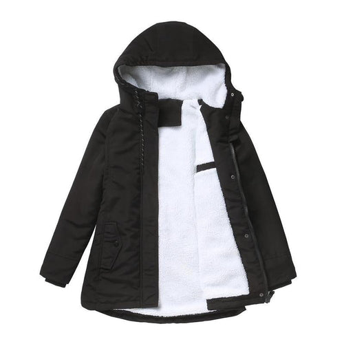 AMINA™ - Dicker Wintermantel mit Kapuze und gestepptem Futter für warme Wintertage