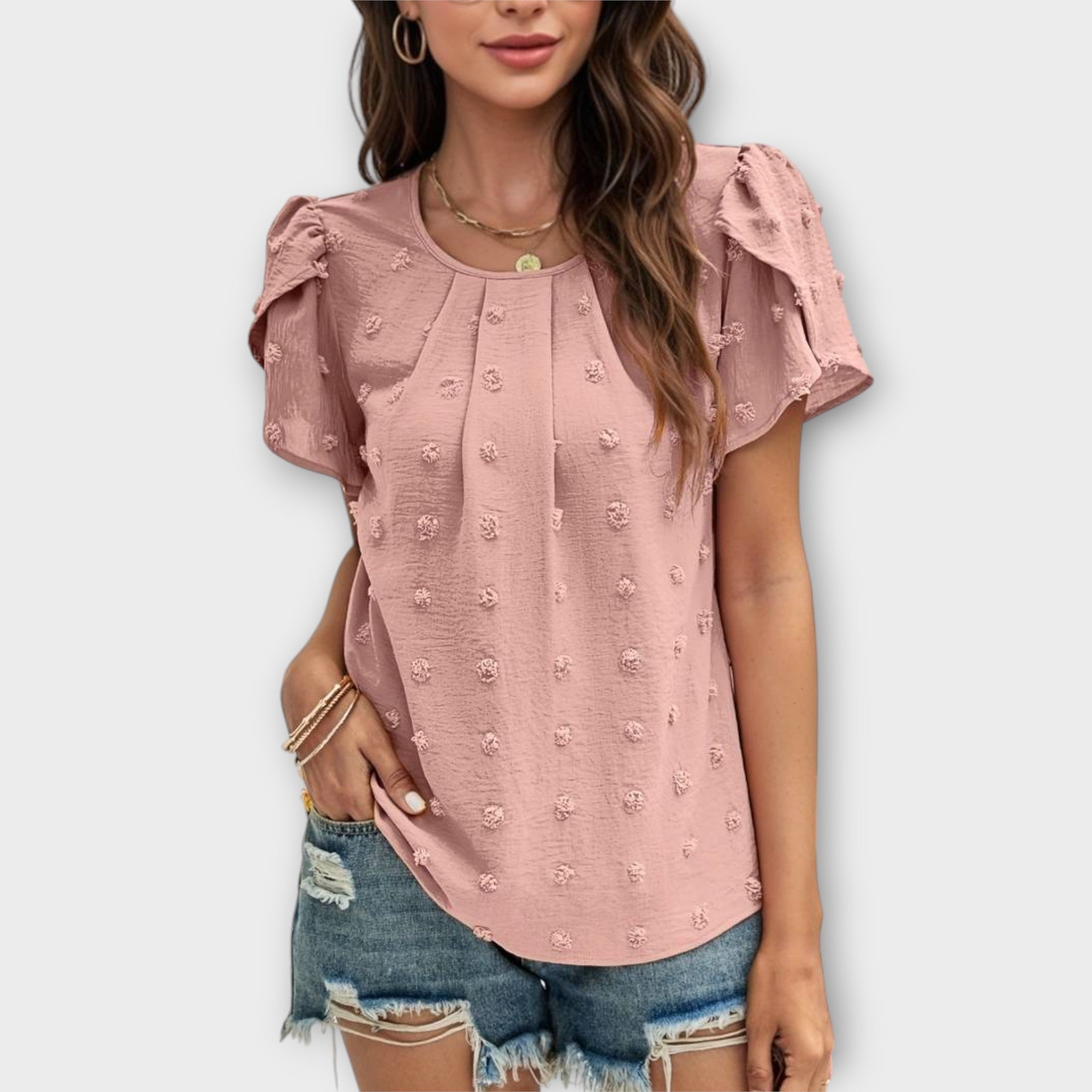 Charlotte – Die perfekte gepunktete Bluse