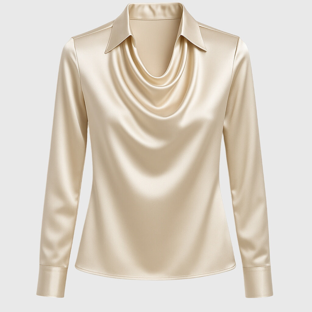Damenbluse Sylvie mit Glitzer und Plissee-Kragen – Ansicht 2