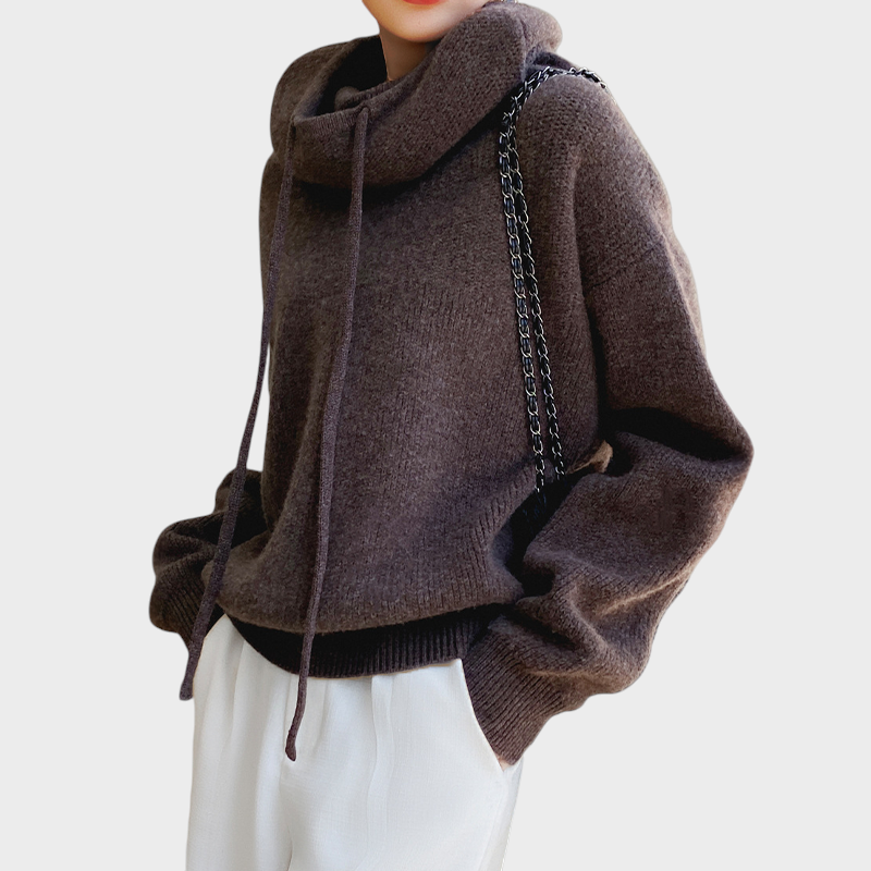 Amina – Luxuriöse Kapuze für Damen aus Merinowolle – Ansicht 6