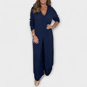 Elegantes dreiteiliges Damen-Set mit langer Tunika – Ansicht 3