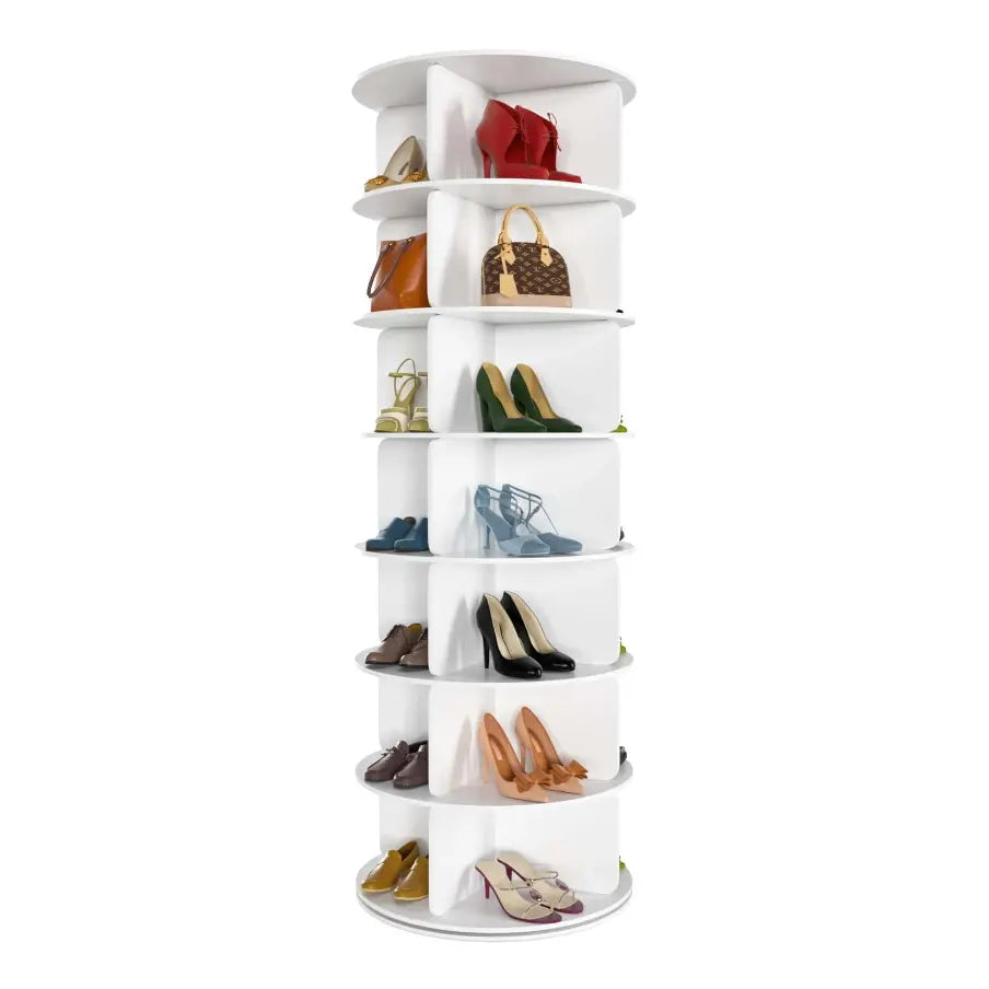 360° drehbares Schuhregal mit sieben Ebenen