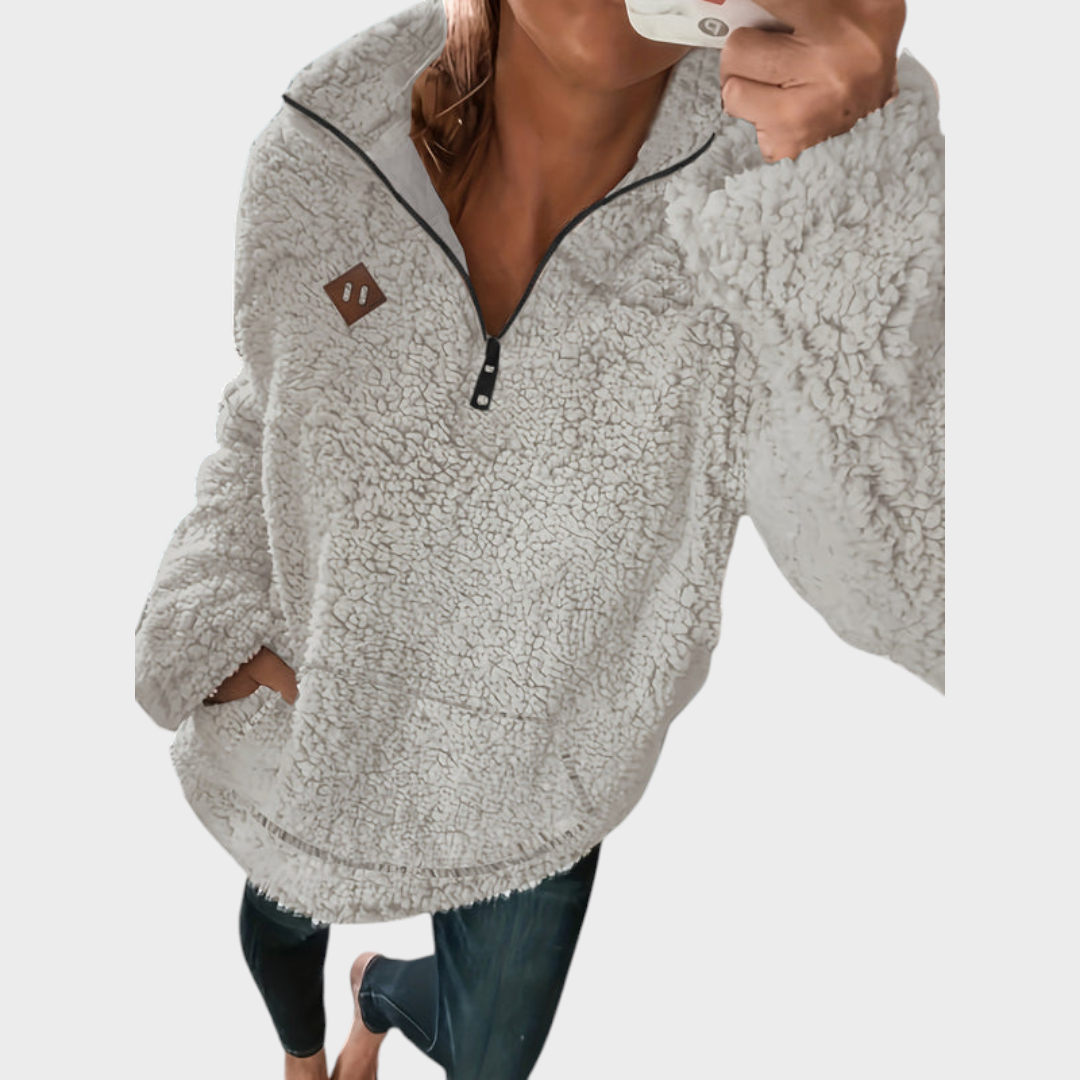 Eloise | Fleecegefüttertes Sweatshirt mit Reißverschluss