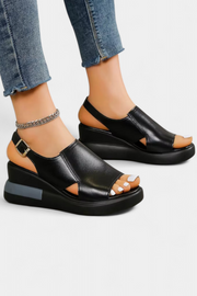 Damen-Plateausandalen Brunilda mit offener Spitze