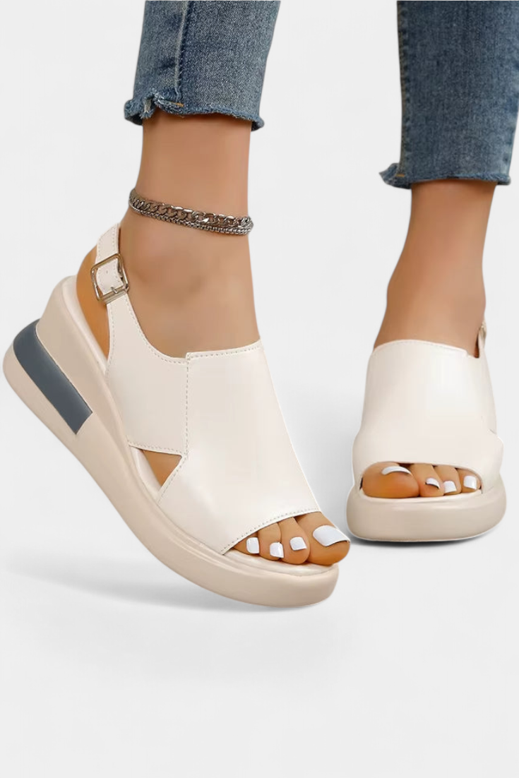 Damen-Plateausandalen Brunilda mit offener Spitze – Ansicht 4