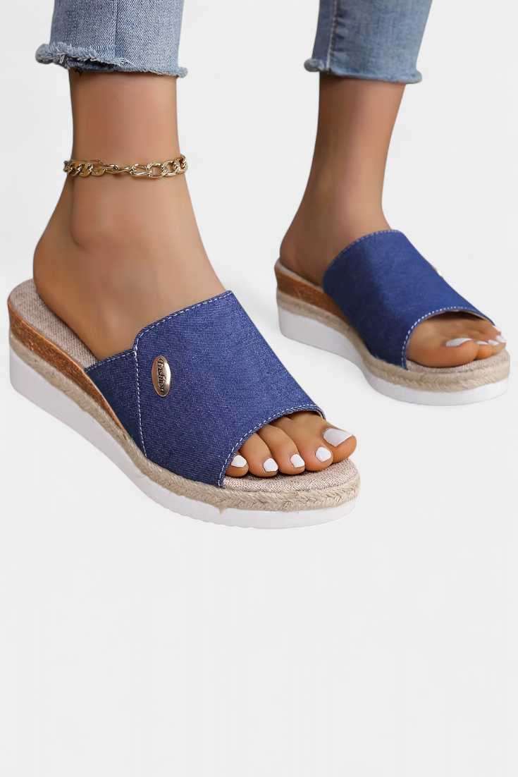 Damen-Plateausandalen Betina aus Naturfaser – Ansicht 3