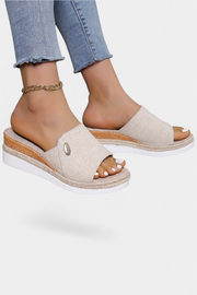 Damen-Plateausandalen Betina aus Naturfaser – Ansicht 2