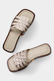 Flache geflochtene Damen-Sandalen Roma – Ansicht 3