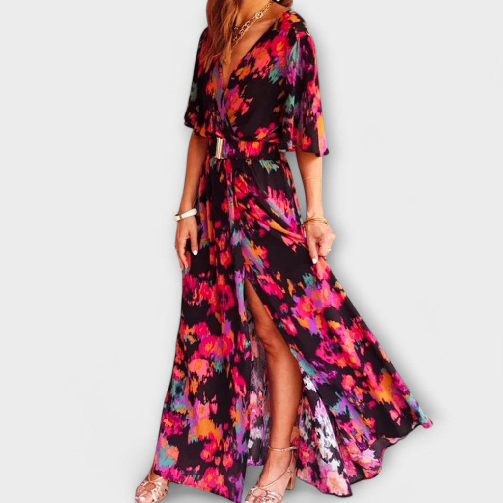 Dorothy – Boho-Maxikleid mit V-Ausschnitt
