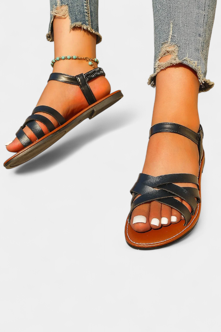 Flache Damen-Sandalen Romee mit Riemen – Ansicht 4