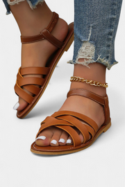 Flache Damen-Sandalen Romee mit Riemen