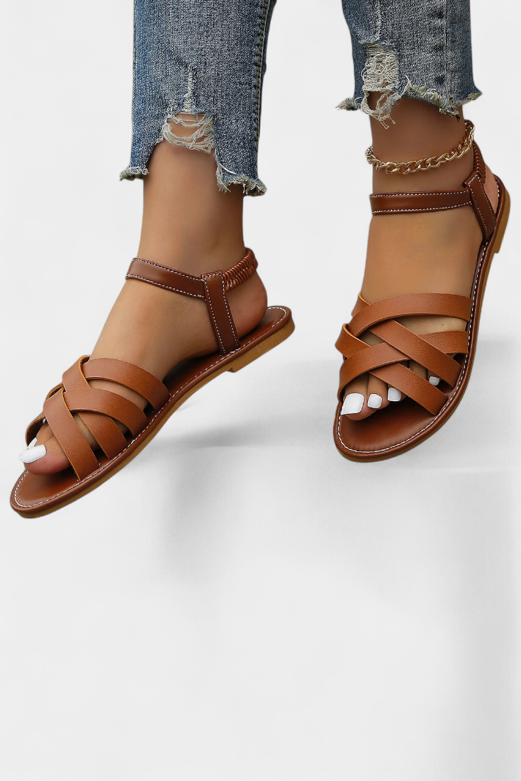 Flache Damen-Sandalen Romee mit Riemen – Ansicht 10