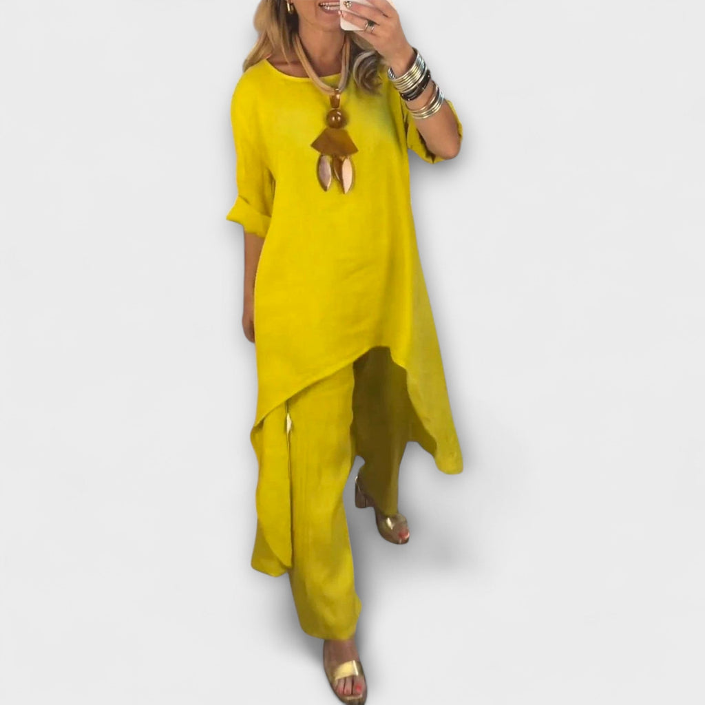 Tabea – Leinenkleid mit rundem Ausschnitt