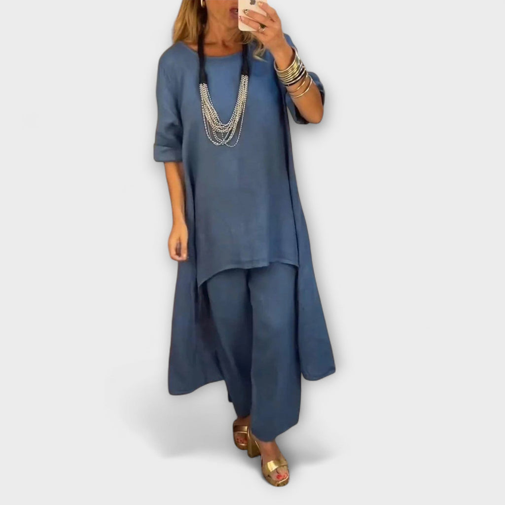 Tabea – Leinenkleid mit rundem Ausschnitt
