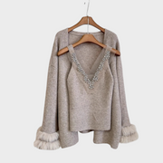 Eira – Verzierte Damenbluse mit passender Jacke – Ansicht 6