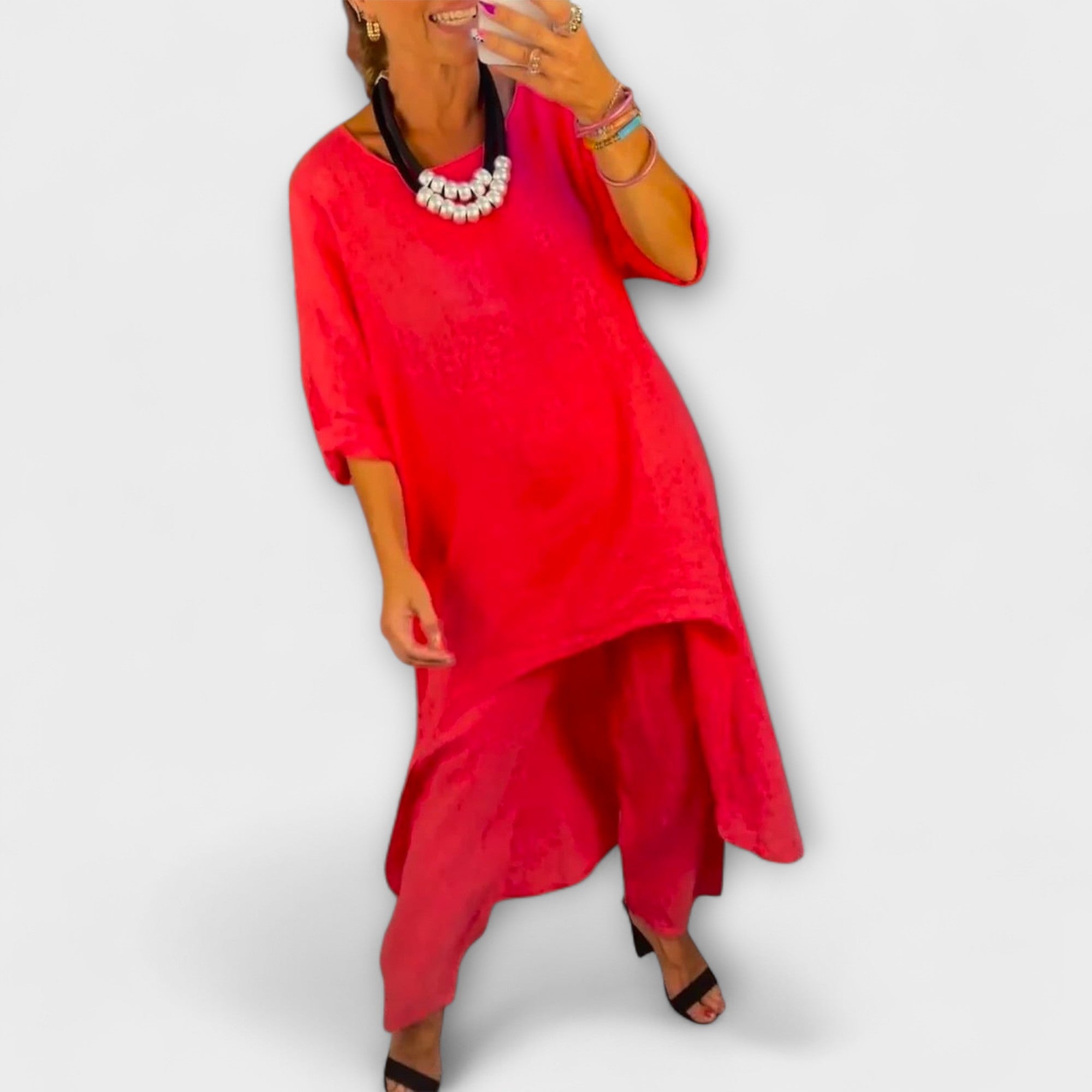 Tabea – Leinenkleid mit rundem Ausschnitt