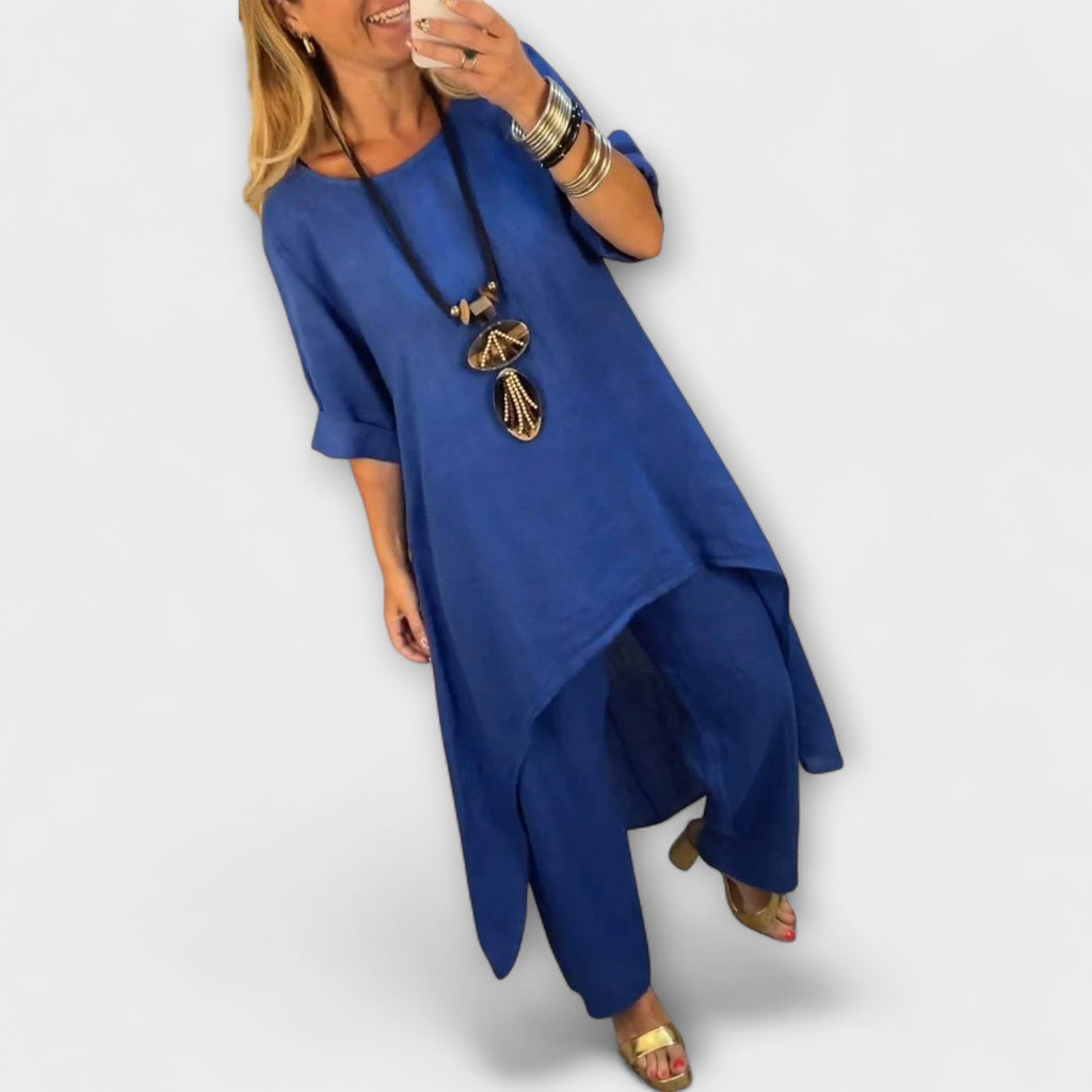 Tabea – Leinenkleid mit rundem Ausschnitt