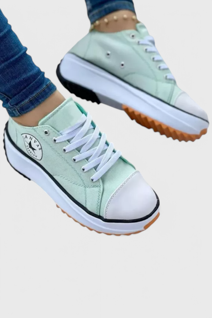 Taya – Chunky Canvas-Sneaker für Damen – Ansicht 8
