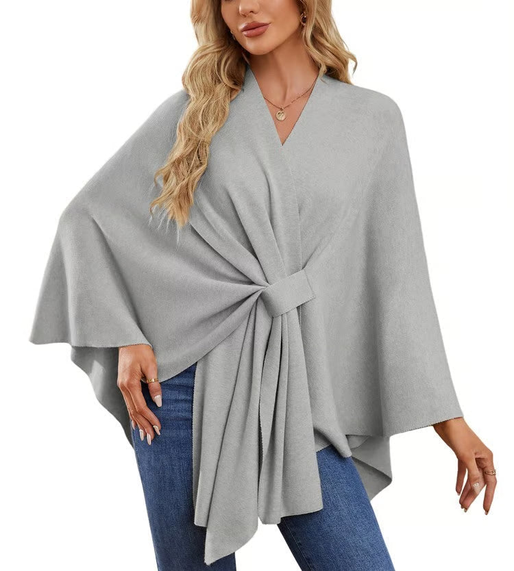 Maegan – Eleganter Poncho-Schal für Damen mit offenem Vorderteil – Ansicht 12